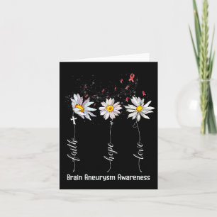 Faith Hope Liebe Brain Aneurysm Awareness Blume Gi Karte