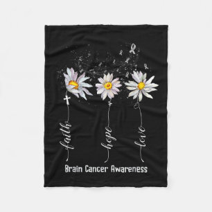 Faith Hope Liebe Brain Cancer Awareness Shirt Flow Fleecedecke
