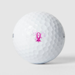 Faith Hope Liebe Breast Cancer Awareness Pink Ribb Golfball