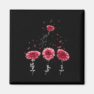 Faith Hope Liebe Burgundy Sonnenblume Hirnaneurysm Magnet