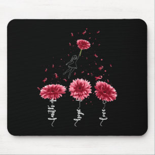 Faith Hope Liebe Burgundy Sonnenblume Hirnaneurysm Mousepad