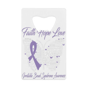 Faith Hope Liebe Butterfly Irritable Bowel Syndrom Geldbeutel Flaschenöffner