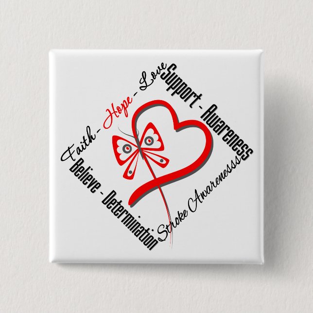 Faith Hope Liebe Butterfly - Schlaglicht Aufklärun Button (Vorderseite)