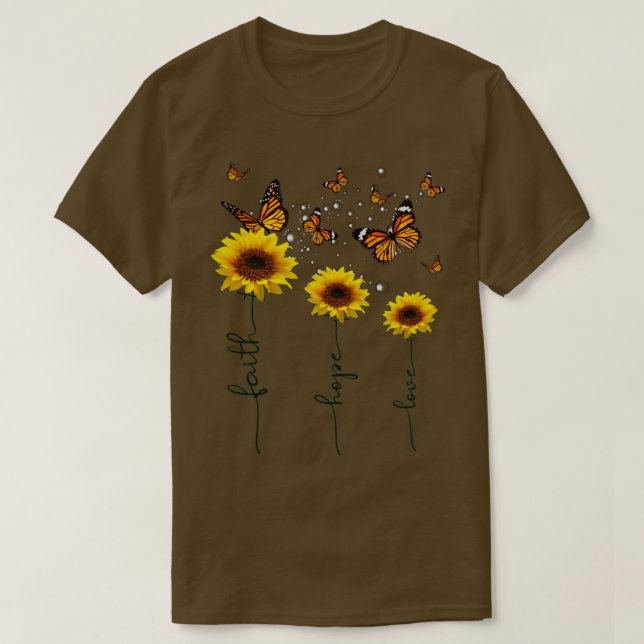 Faith hope Liebe butterfly T-Shirt (Design vorne)