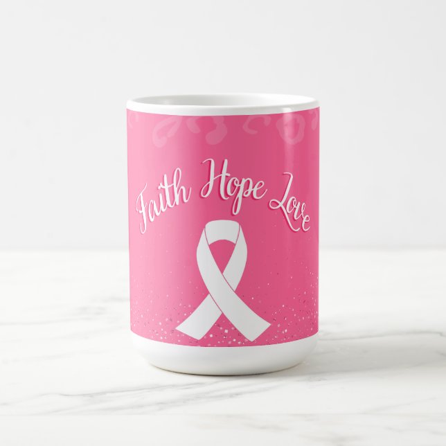 Faith Hope Liebe Cancour Survivor Kaffeetasse (Mittel)