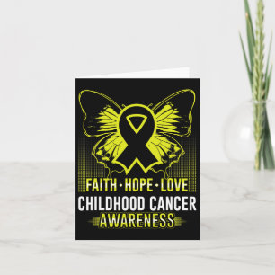 Faith Hope Liebe Childhood Cancer Awareness Butter Karte