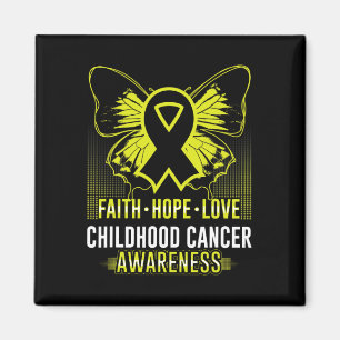 Faith Hope Liebe Childhood Cancer Awareness Butter Magnet