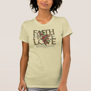Faith Hope Liebe Christlich Bibel Verse T-Shirt