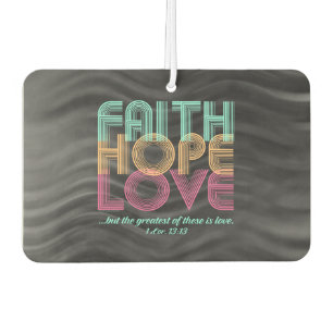 Faith Hope Liebe Christlich Bible Verse Retro Autolufterfrischer