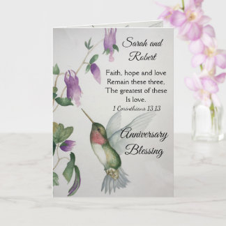 Faith Hope Liebe Couple Anniversary Segen Karte