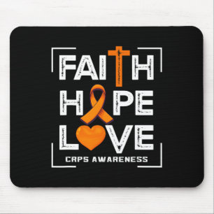 Faith Hope Liebe Crps Awareness Mousepad