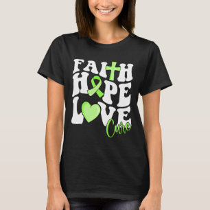 Faith Hope Liebe Cure Lime Green Ribbon Lymphoma W T-Shirt