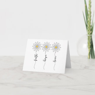Faith Hope Liebe Daisies Karte