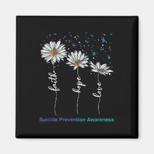 Faith Hope Liebe Daisy Suicide Prevention Awarenes Magnet
