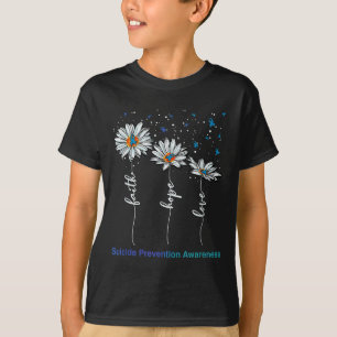 Faith Hope Liebe Daisy Suicide Prevention Awarenes T-Shirt