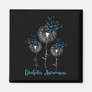 Faith Hope Liebe Dandelion Blume Diabetes Awarenes Magnet