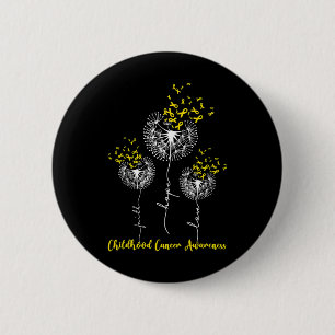 Faith Hope Liebe Dandelion Childhood Cancer Awaren Button
