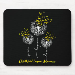 Faith Hope Liebe Dandelion Childhood Cancer Awaren Mousepad
