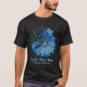 Faith Hope Liebe Diabetes Awareness Sunflower T-Shirt