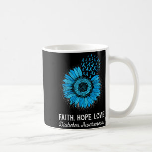 Faith Hope Liebe Diabetes Bewusstsein Kaffeetasse