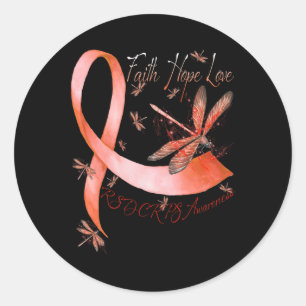 Faith Hope Liebe Dragonfly Rsd Crps Bewusstsein Runder Aufkleber