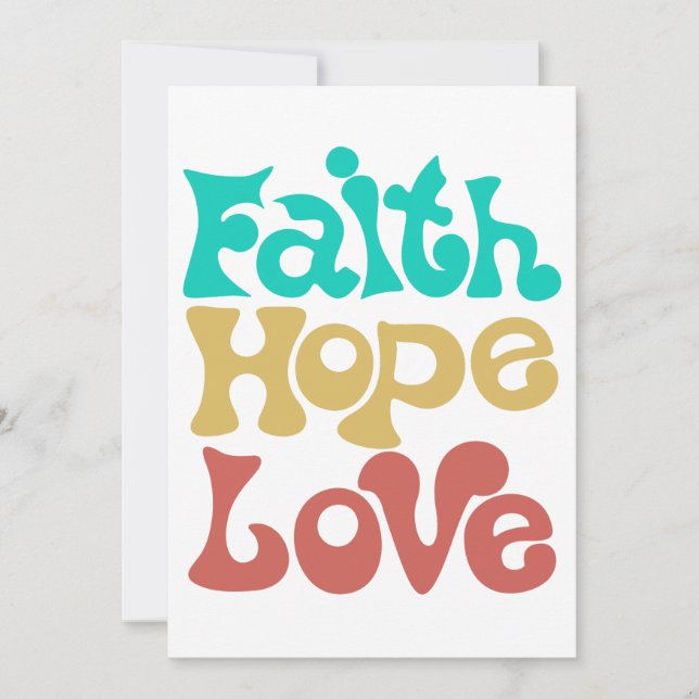 Faith Hope Liebe Einladung (Vorderseite)