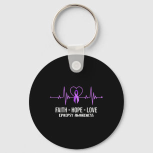 Faith Hope Liebe Epilepsy Awareness Costume Warrio Schlüsselanhänger