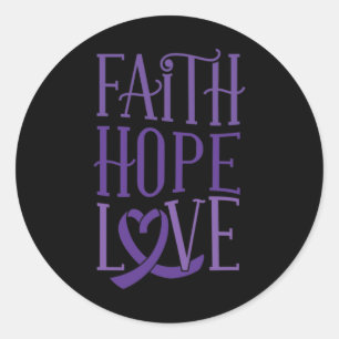 Faith Hope Liebe - Fibromyalgie Bewusstseinsförder Runder Aufkleber