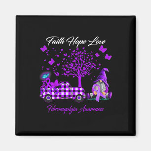 Faith Hope Liebe Fibromyalgie Bewusstseinsgeschenk Magnet