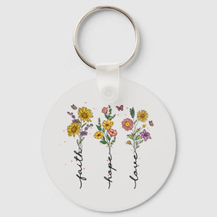 Faith Hope Liebe - Floral Inspiration Schlüsselanhänger