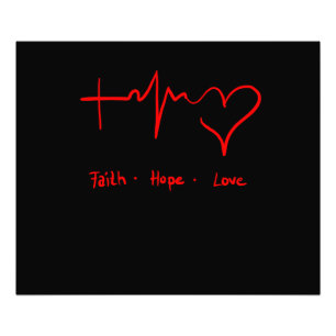 Faith Hope Liebe Fotodruck