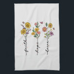 Faith-Hope-Liebe Geschirrtuch<br><div class="desc">Dieses niedliche und farbenprächtige Blumendesign besticht durch die Worte "Faith-Hope-Liebe" mit niedlichen und lebendigen Blume. Es ist ein sehr ermutigendes und motivierend Geschenk für Christliche Freunde und Familienmitglieder.</div>