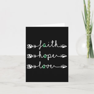 Faith Hope Liebe Green Ribbon Kidney Disease Aware Karte