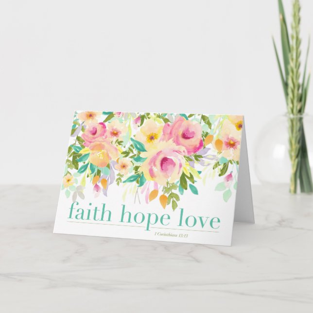 Faith Hope Liebe | Grußkarte Karte (Vorderseite)