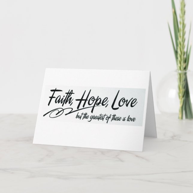Faith Hope Liebe Grußkarte Karte (Vorderseite)