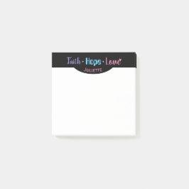 Faith Hope Liebe Herz Inspiration Christlich 3x3 Post-it Klebezettel