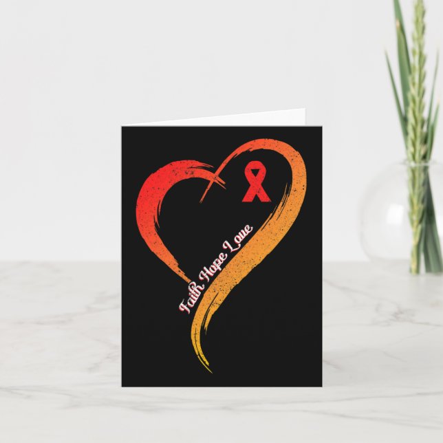 Faith Hope Liebe Herzerkrankungen Bewusstsein Kard Karte (Vorderseite)