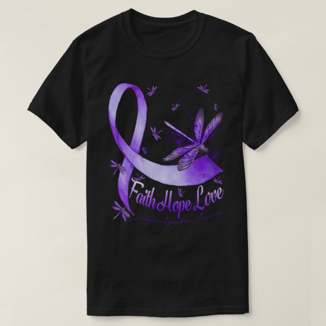 Faith Hope Liebe Hodgkin's Lymphoma Awareness Drag T-Shirt (Design vorne)