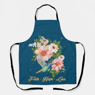 Faith Hope Liebe Hummingbird Picture Bird Print Schürze