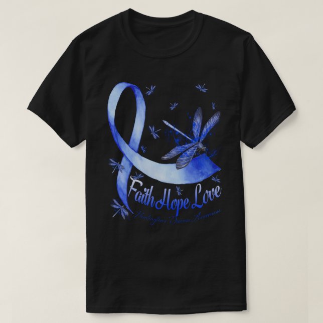 Faith Hope Liebe Huntington's Disease Awareness Dr T-Shirt (Design vorne)