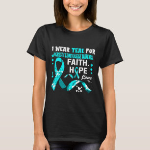 Faith Hope Liebe ich trage Aquamarin für polyzysti T-Shirt