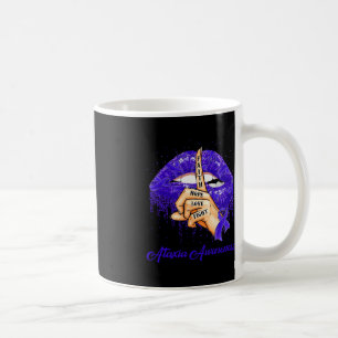 Faith Hope Liebe kämpft Blauer Ribbon Ataxia Bewus Kaffeetasse