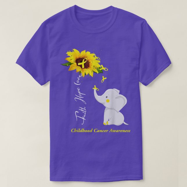 Faith Hope Liebe Kinderkrebsbewusstsein 1651 T-Shirt (Design vorne)