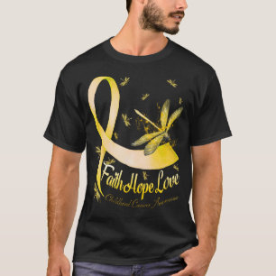 Faith Hope Liebe Kinderkrebsbewusstsein Dragonf T-Shirt
