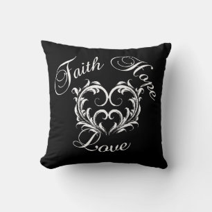 Faith Hope Liebe Kissen