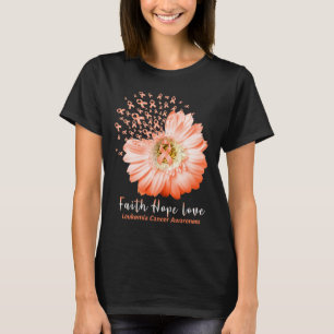 Faith Hope Liebe Leukemia Awareness Orange Ribbon T-Shirt