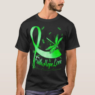 Faith Hope Liebe Liver Cancer Awareness Dragonfly T-Shirt