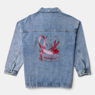Faith Hope Liebe Meningitis Bewusstseinsdragonfly Jeansjacke