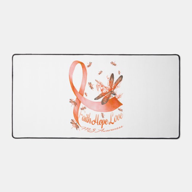 Faith Hope Liebe MS Awareness Dragonfly Schreibtischunterlage (Vorderseite)