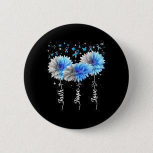 Faith Hope Liebe Niedlich Daisy Diabetes Awareness Button